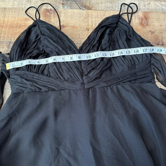 Asos Women's Size 12 Sleeveless Cami Maxi Dress in Black with Back Tie - Picture 2 of 8